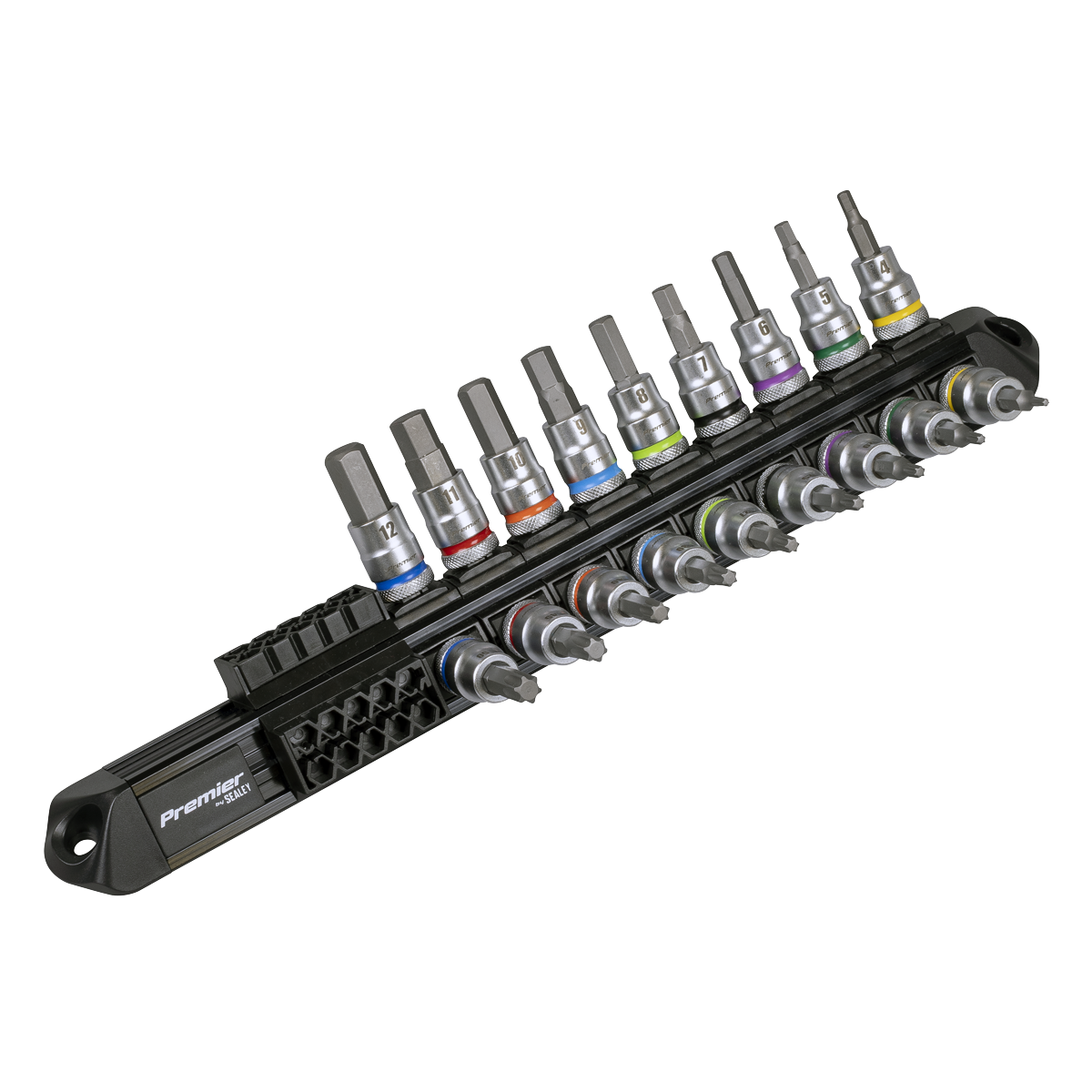 Premier Platinum AK6252 Premier Platinum Series Hex & TRX-Star* Socket Bit Set 3/8"Sq Drive 18pc