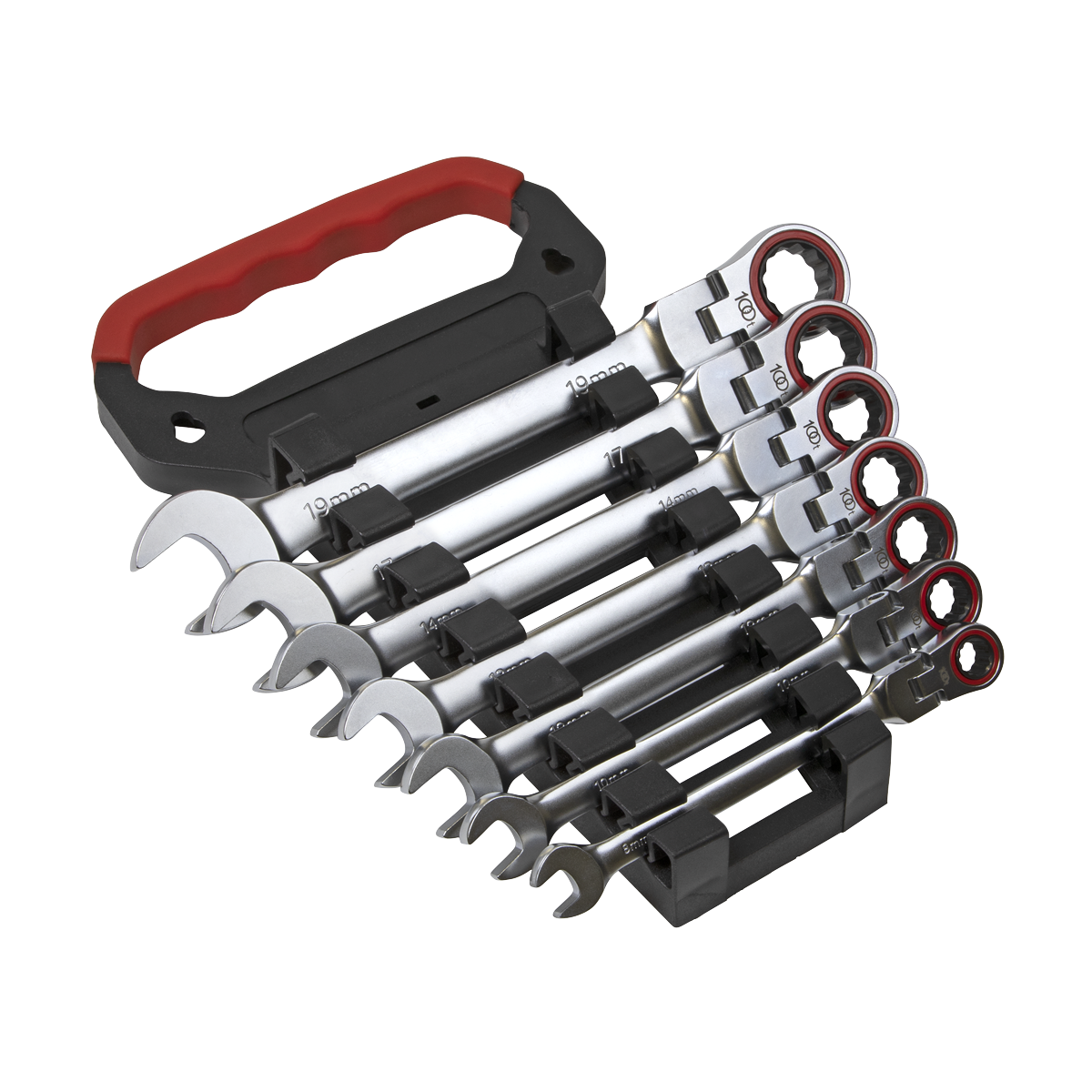 Premier Platinum AK63943 Premier Platinum Flexi-Head Ratchet Combination Spanner Set 7pc