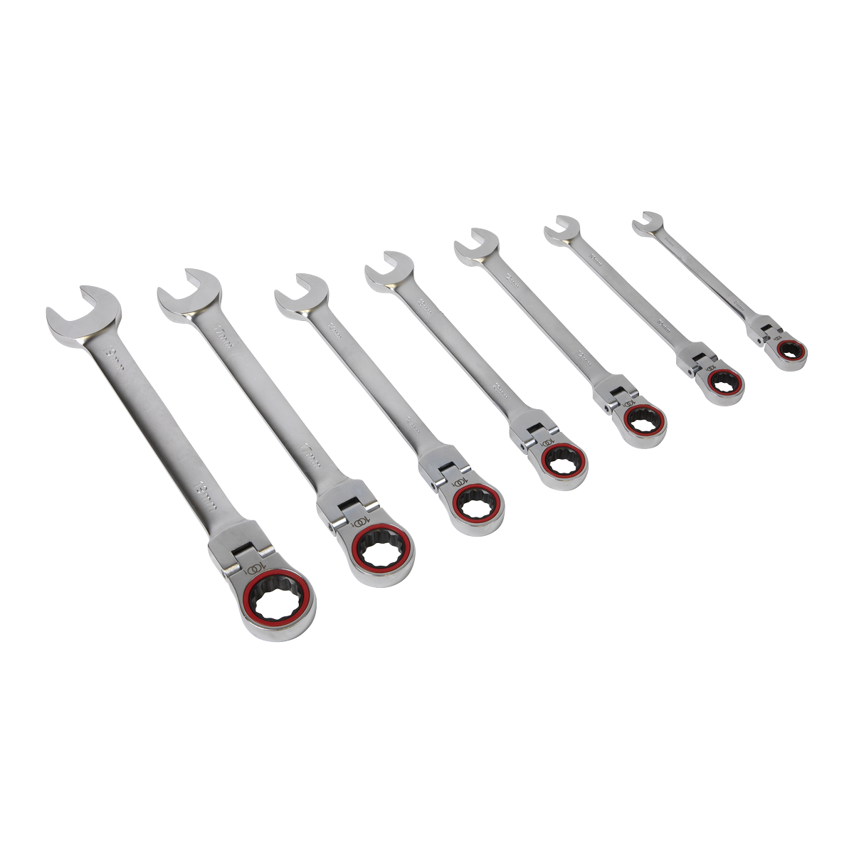 Premier Platinum AK63943 Premier Platinum Flexi-Head Ratchet Combination Spanner Set 7pc