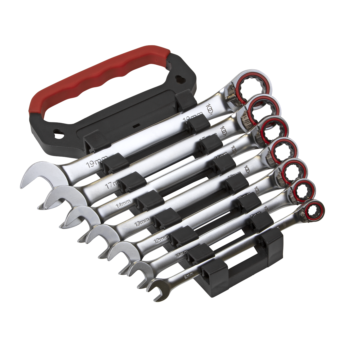 Premier Platinum AK63945 Premier Platinum Reversible Ratchet Combination Spanner Set 7pc
