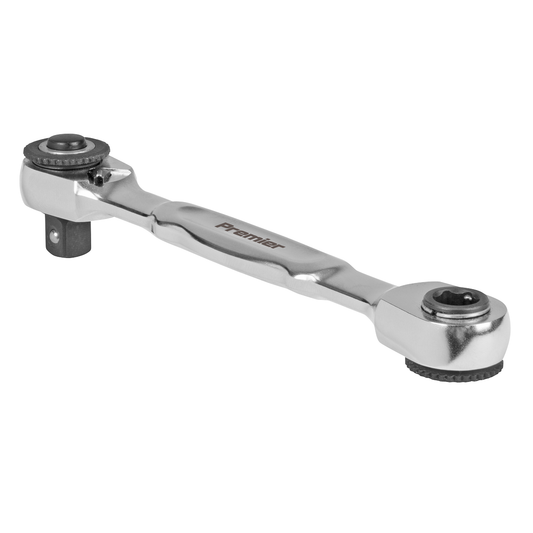 Premier Platinum AK6972 Micro Ratchet Bit Driver & Wrench 1/4"Sq & 1/4"Hex Drive