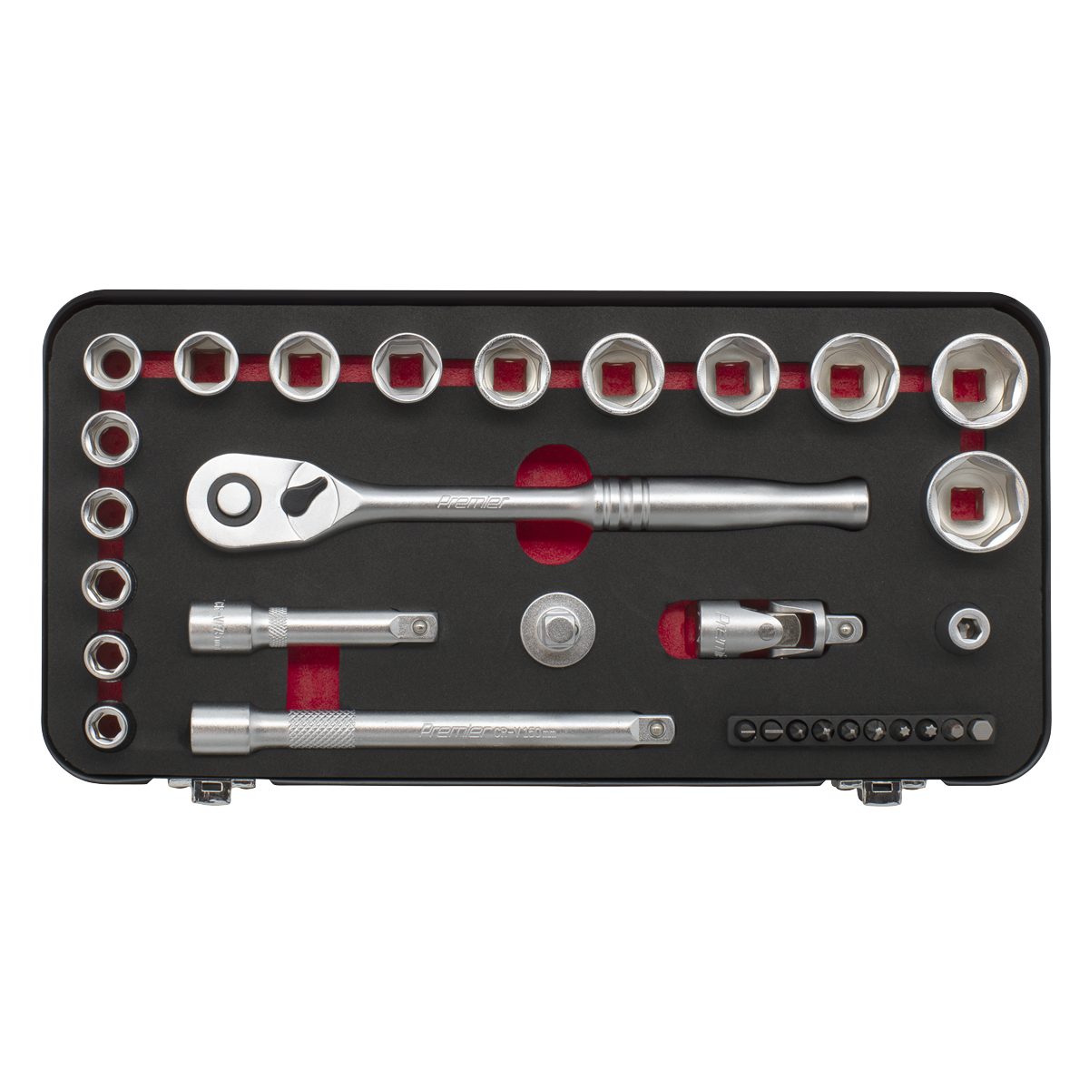 Premier Platinum AK7921 Premier Platinum Socket Set 3/8"Sq Drive 31pc