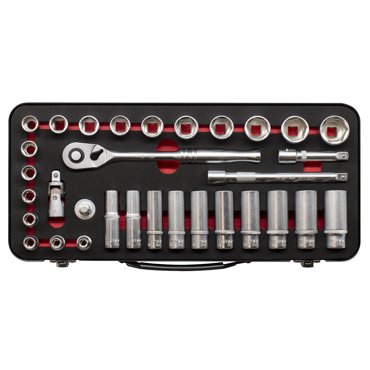 Premier Platinum AK7922 Premier Platinum Socket Set 3/8"Sq Drive 32pc