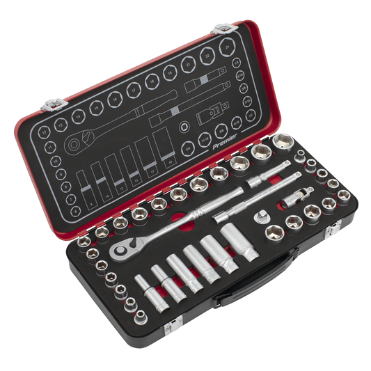 Premier Platinum AK7923 Premier Platinum Metric/Imperial Socket Set 3/8"Sq Drive 37pc