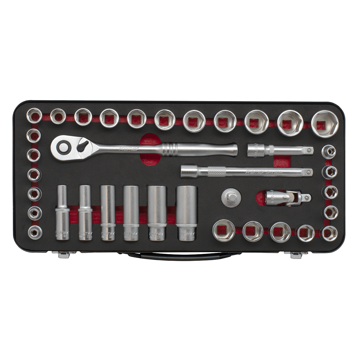 Premier Platinum AK7923 Premier Platinum Metric/Imperial Socket Set 3/8"Sq Drive 37pc