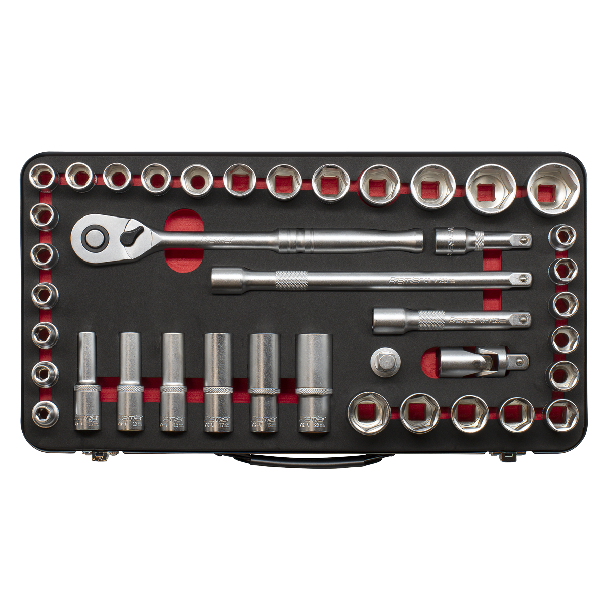 Premier Platinum AK7925 Premier Platinum Metric/Imperial Socket Set 1/2"Sq Drive 40pc