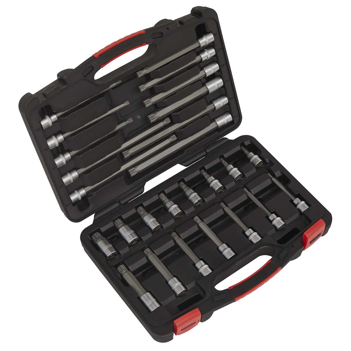 Premier Platinum AK89002 Premier Platinum Spline Socket Bit Set 3/8"Sq Drive 26pc