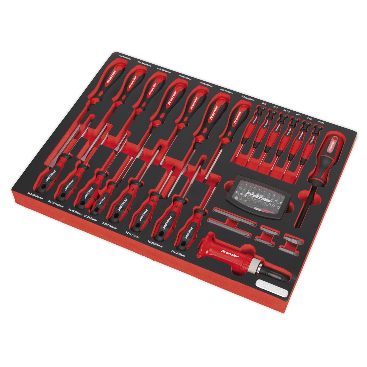 Premier Platinum TBTP04 Premier Platinum Screwdriver Set with Tool Tray 72pc