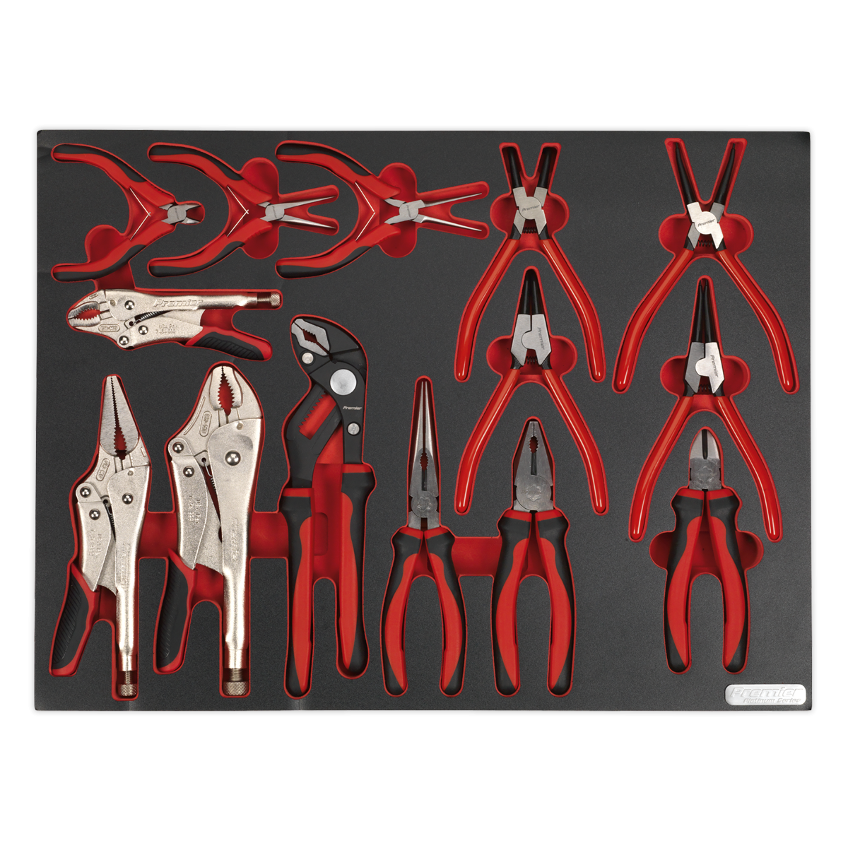 Premier Platinum TBTP05 Premier Platinum Pliers Set with Tool Tray 14pc