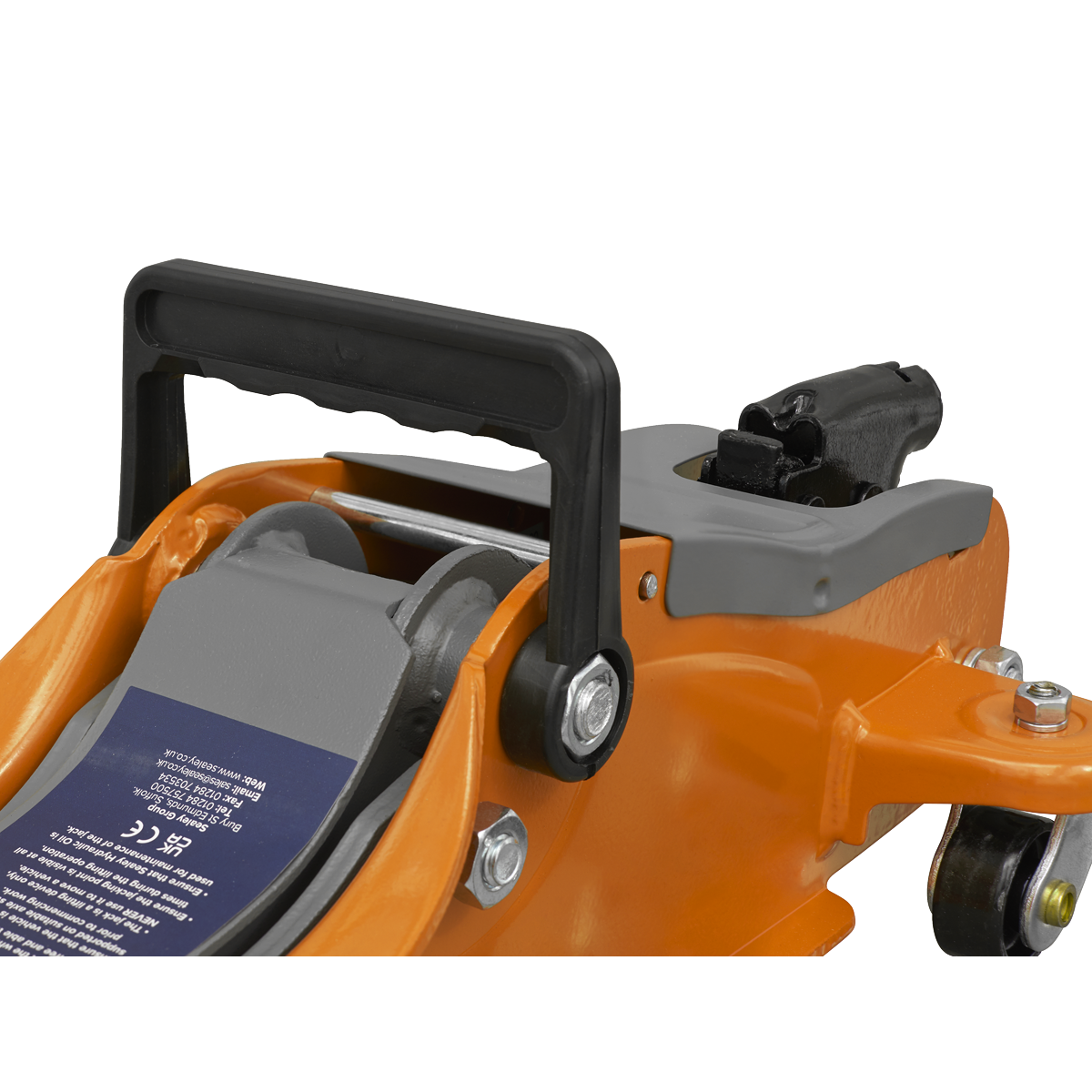 Sealey 1020LEO Low Profile Short Chassis Trolley Jack 2 Tonne - Orange