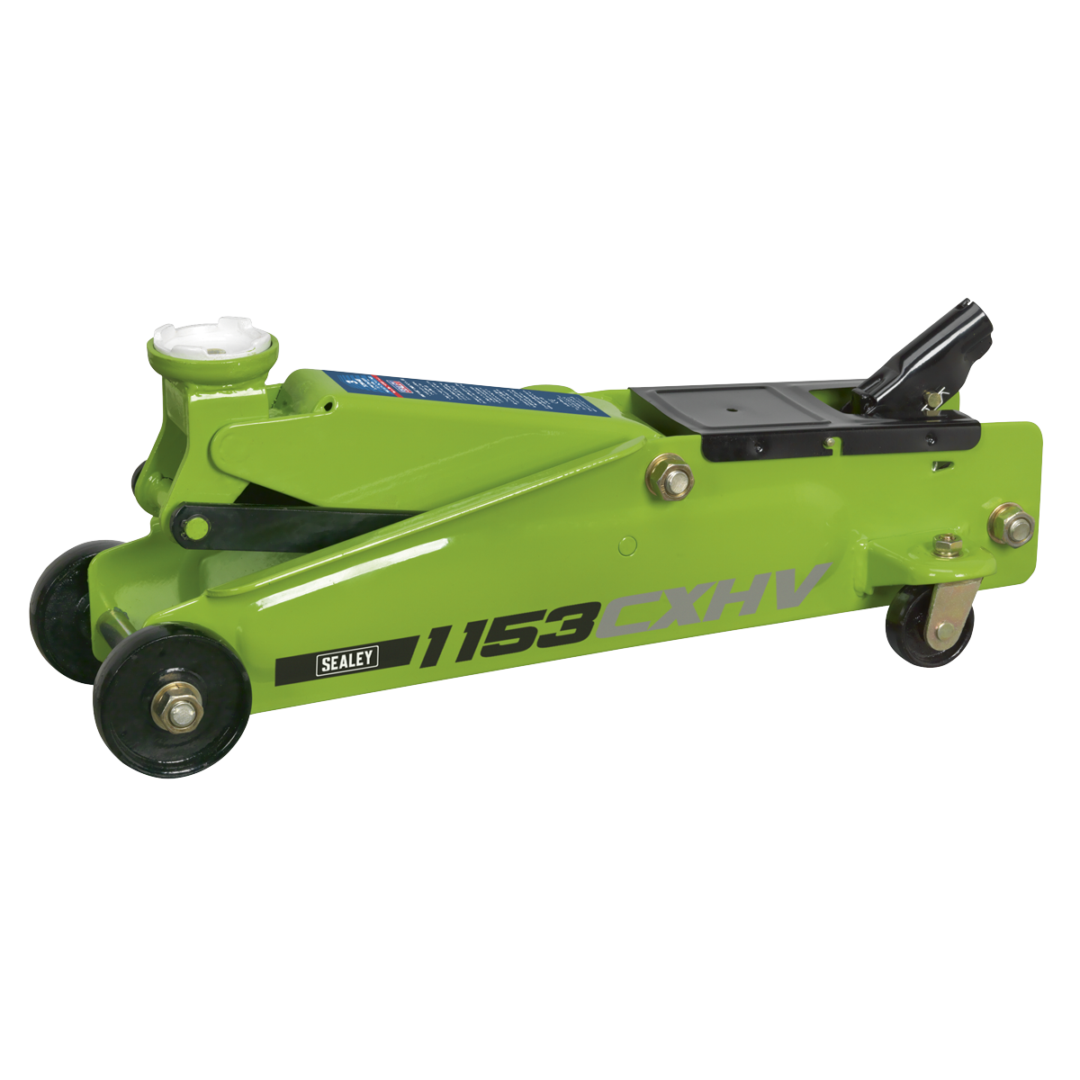 Sealey 1153CXHV Heavy-Duty Long Reach Trolley Jack 3 Tonne - Green