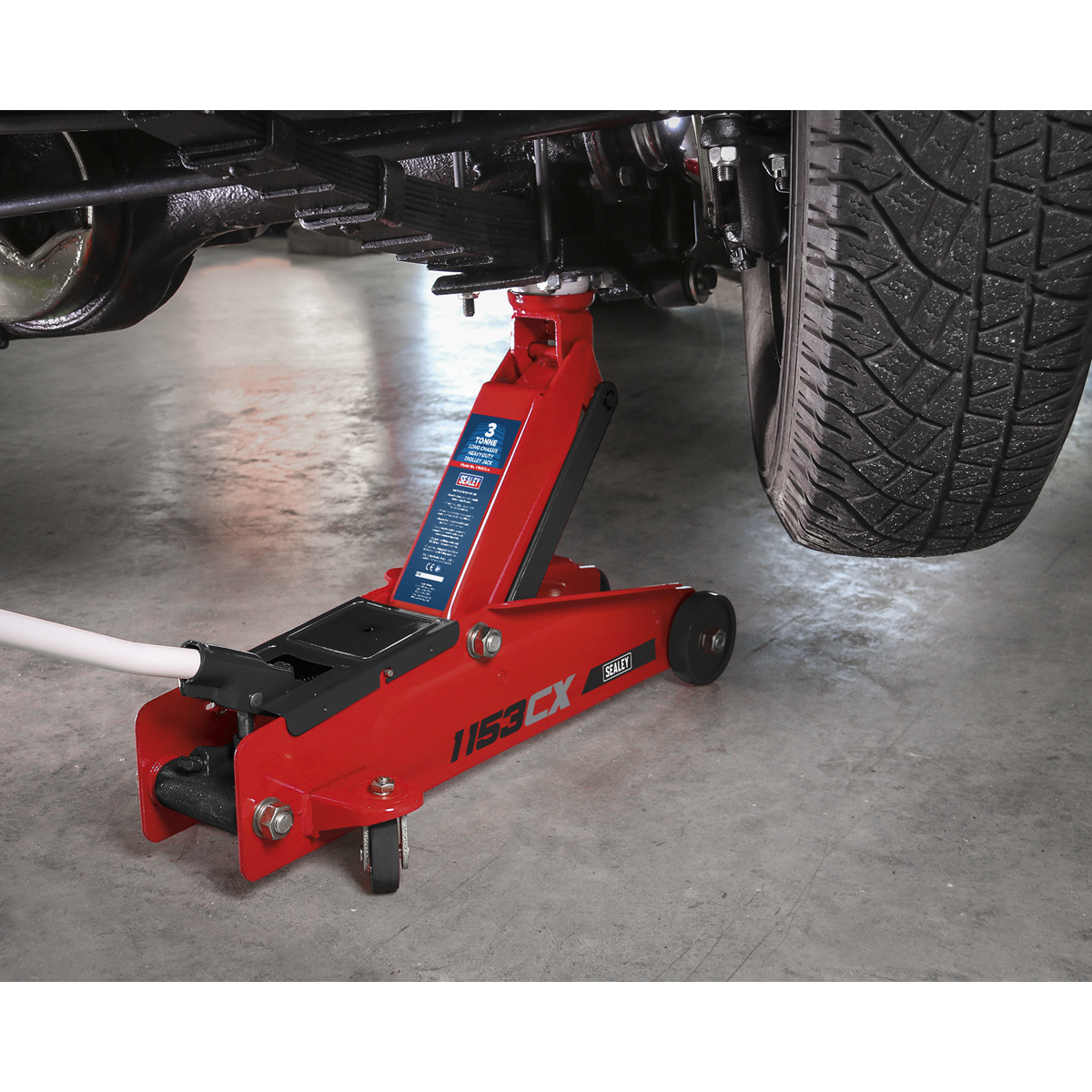 Sealey 1153CX Heavy-Duty Long Reach Trolley Jack 3 Tonne