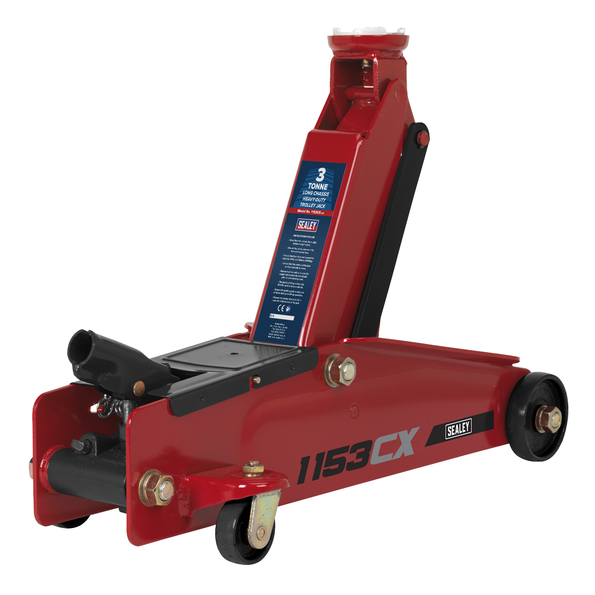 Sealey 1153CX Heavy-Duty Long Reach Trolley Jack 3 Tonne