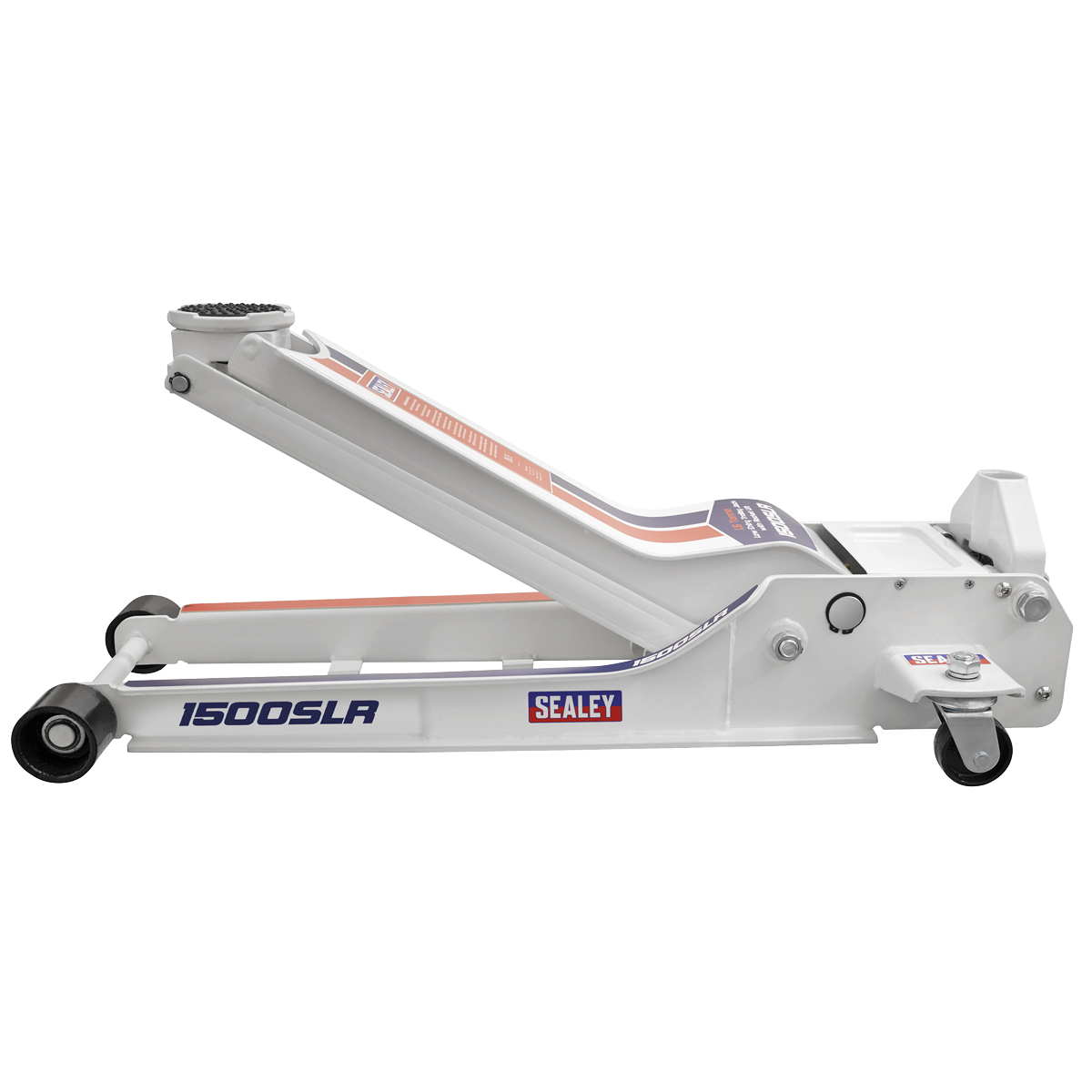 Sealey 1500SLR Low Profile Long Reach Rocket Lift Trolley Jack 1.5 Tonne