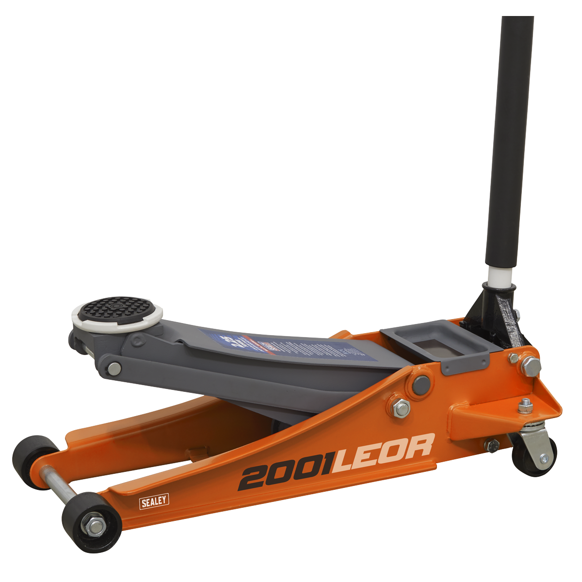 Sealey 2001LEOR Low Profile Trolley Jack with Rocket Lift 2.25 Tonne - Orange