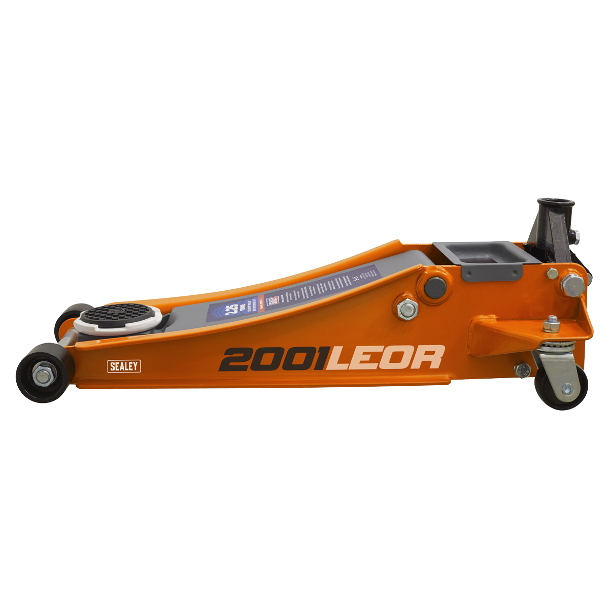 Sealey 2001LEOR Low Profile Trolley Jack with Rocket Lift 2.25 Tonne - Orange