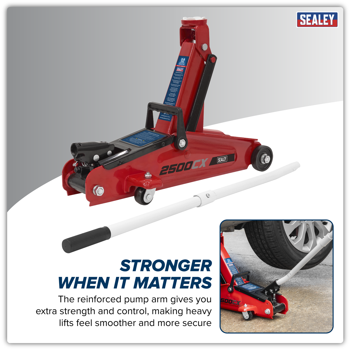 Sealey 2500CX Heavy-Duty Trolley Jack 2.5 Tonne