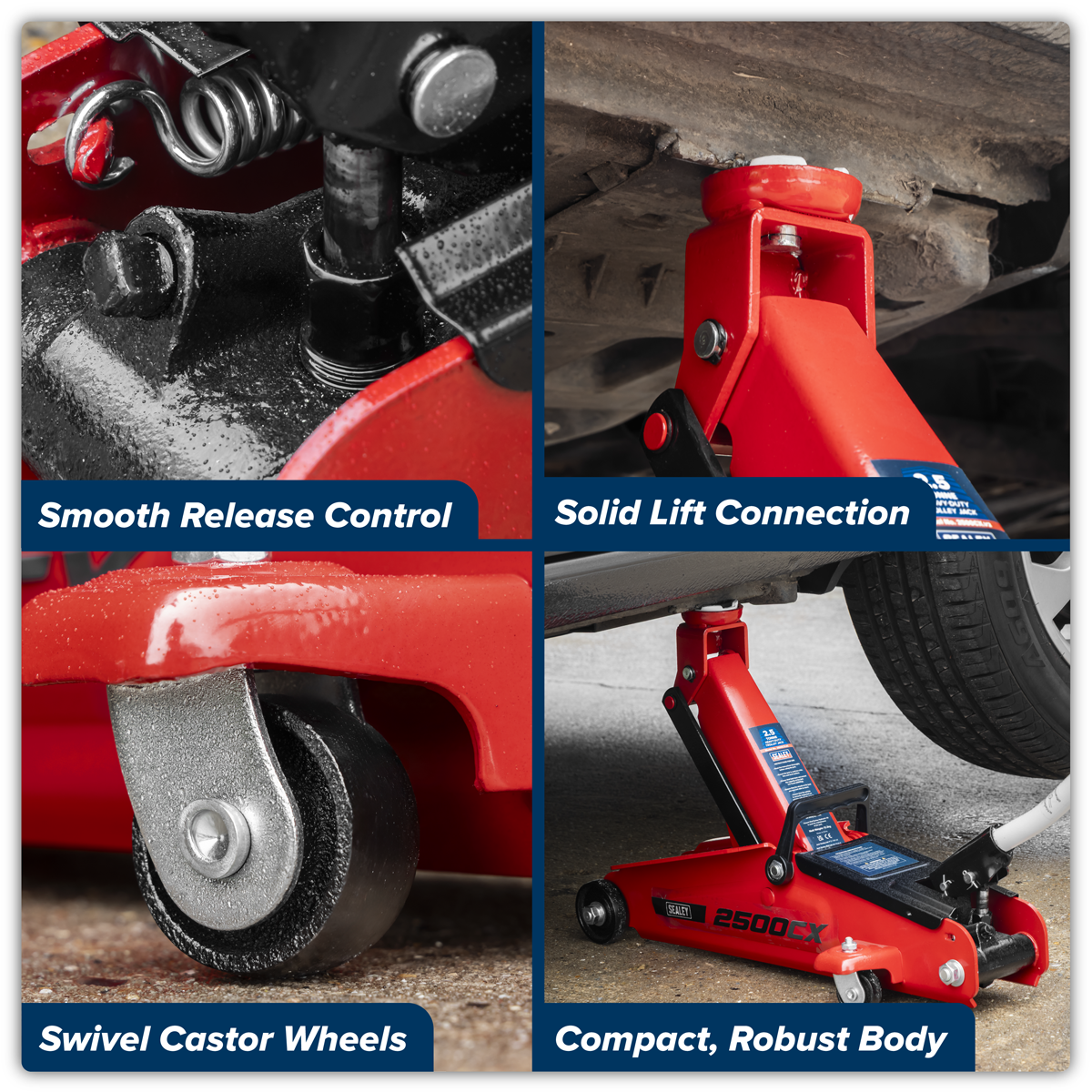Sealey 2500CX Heavy-Duty Trolley Jack 2.5 Tonne