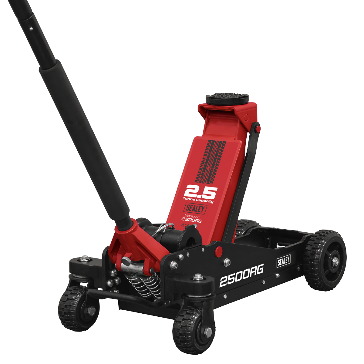 Sealey 2500RG Big Wheel Hybrid Trolley Jack for Off-Road Vehicles, SUVs, Vans & 4x4s with Super Rocket Lift 2.5 Tonne