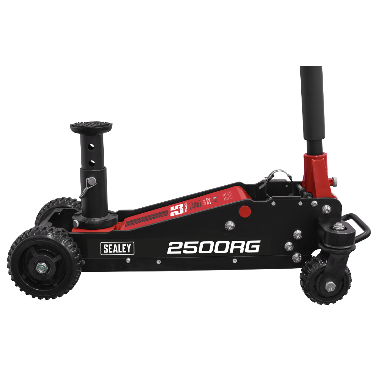 Sealey 2500RG Big Wheel Hybrid Trolley Jack for Off-Road Vehicles, SUVs, Vans & 4x4s with Super Rocket Lift 2.5 Tonne
