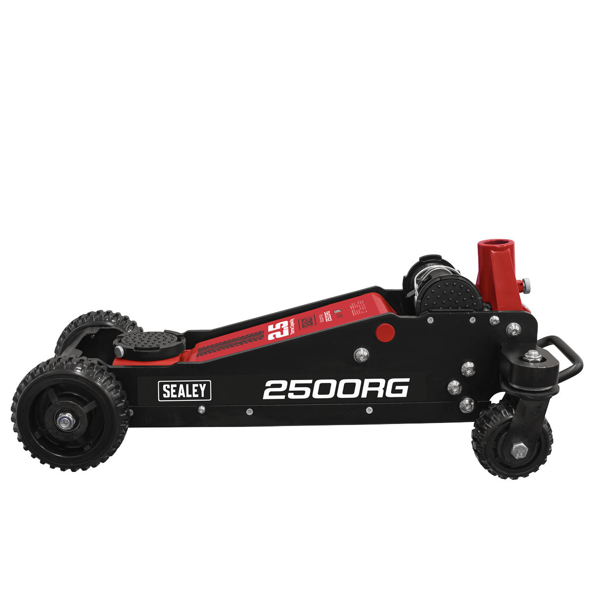 Sealey 2500RG Big Wheel Hybrid Trolley Jack for Off-Road Vehicles, SUVs, Vans & 4x4s with Super Rocket Lift 2.5 Tonne