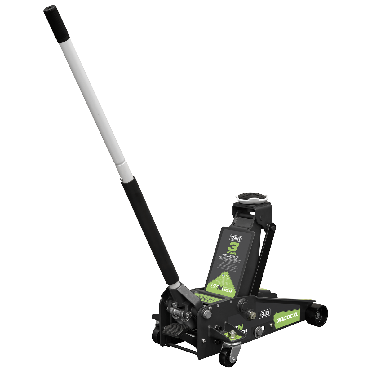 Sealey 3000CXL Locking Trolley Jack with Rocket Lift 3 Tonne