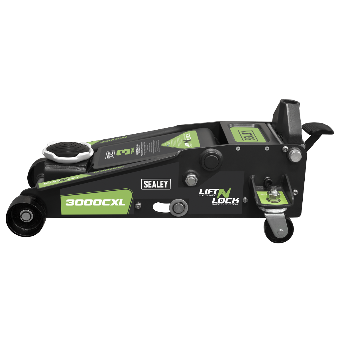 Sealey 3000CXL Locking Trolley Jack with Rocket Lift 3 Tonne