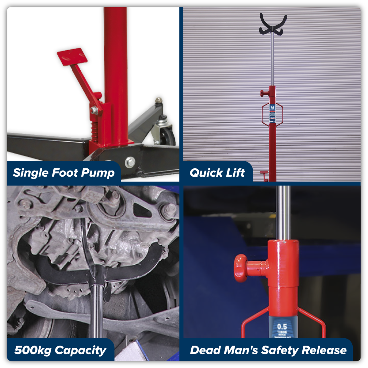 Sealey 500ETJ Vertical Transmission Jack 500kg