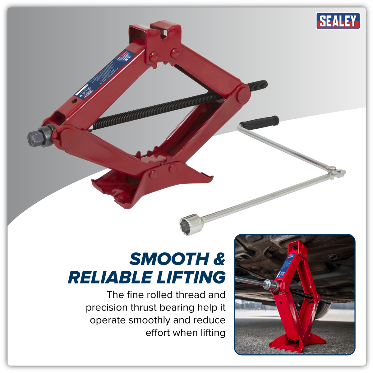 Sealey 58M Heavy-Duty Scissor Jack 1.5 Tonne