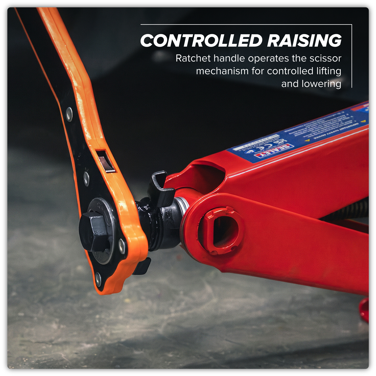 Sealey 59M Heavy-Duty Scissor Jack Kit 2 Tonne