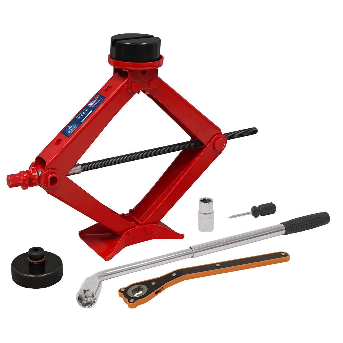 Sealey 59M Heavy-Duty Scissor Jack Kit for Electric Vehicles 2 Tonne