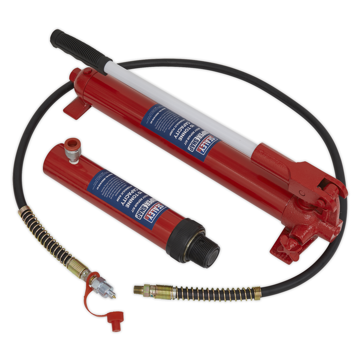 Sealey 610/45 SuperSnap® Push Ram with Pump & Hose Assembly 10 Tonne