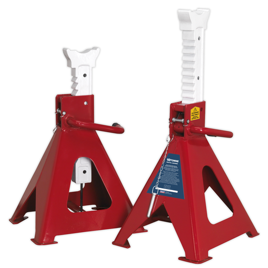 Sealey AAS10000 Auto Rise Ratchet Axle Stands (Pair) 10 Tonne Capacity per Stand