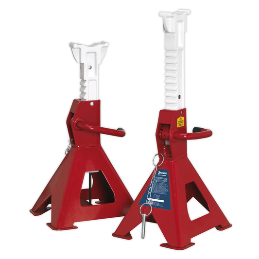 Sealey AAS3000 Auto Rise Ratchet Axle Stands (Pair) 3 Tonne Capacity per Stand