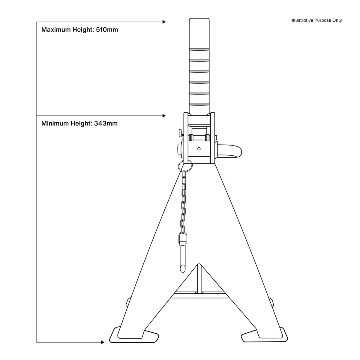 Sealey AAS3000 Auto Rise Ratchet Axle Stands (Pair) 3 Tonne Capacity per Stand