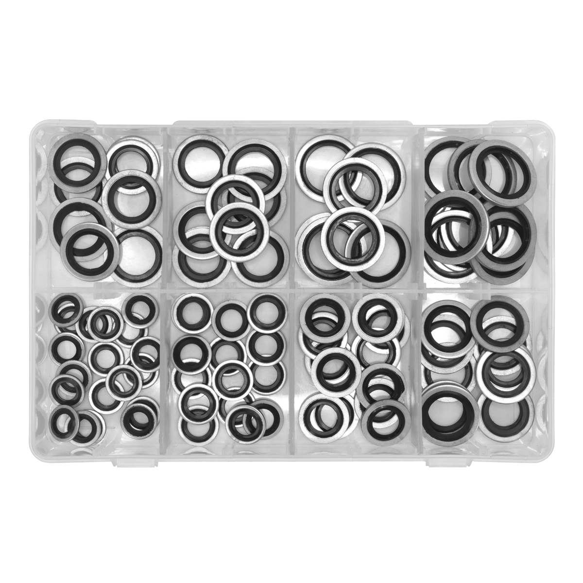 Sealey AB010DS Bonded Seal (Dowty Seal) Assortment 88pc