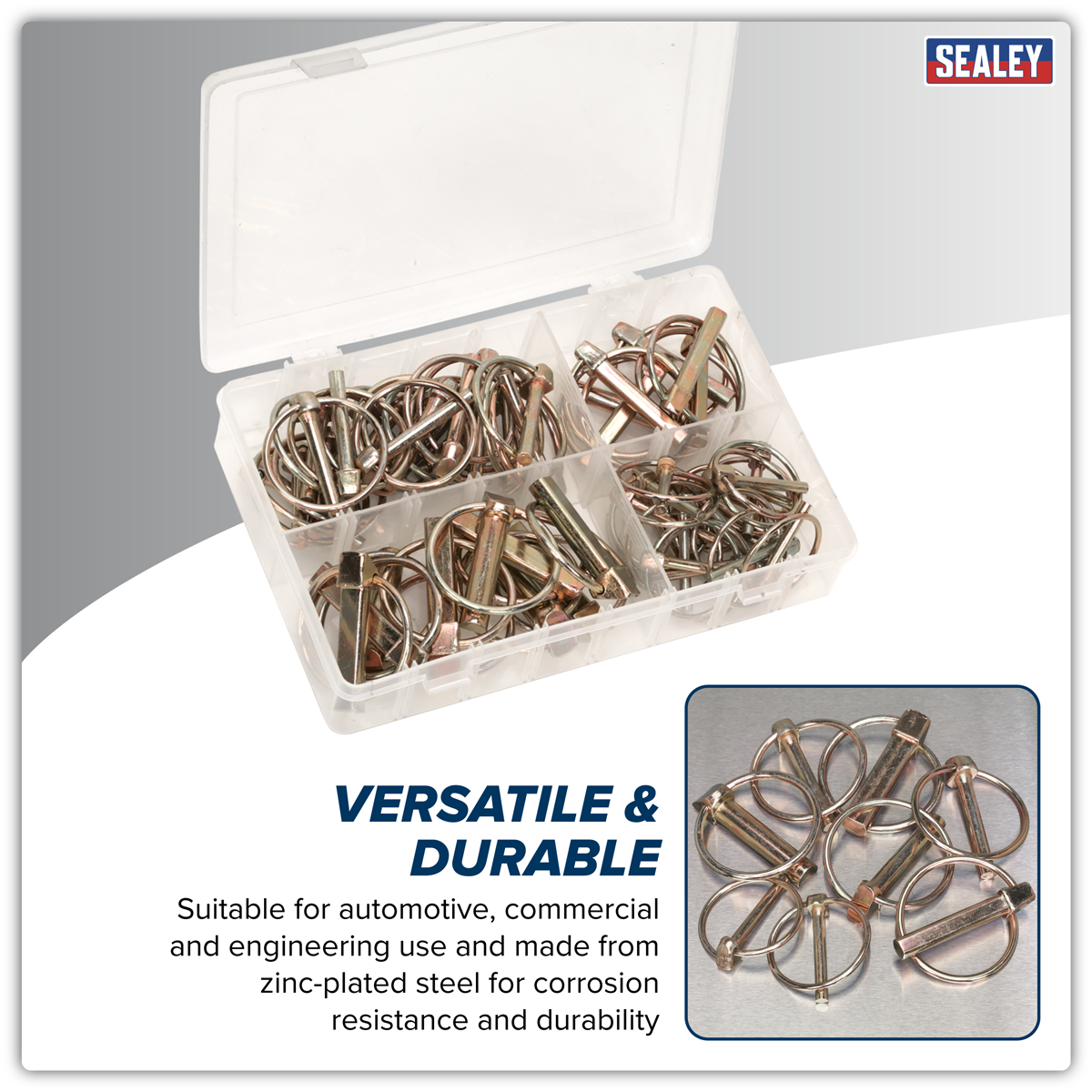 Sealey AB022LP Linch Pin Assortment 50pc
