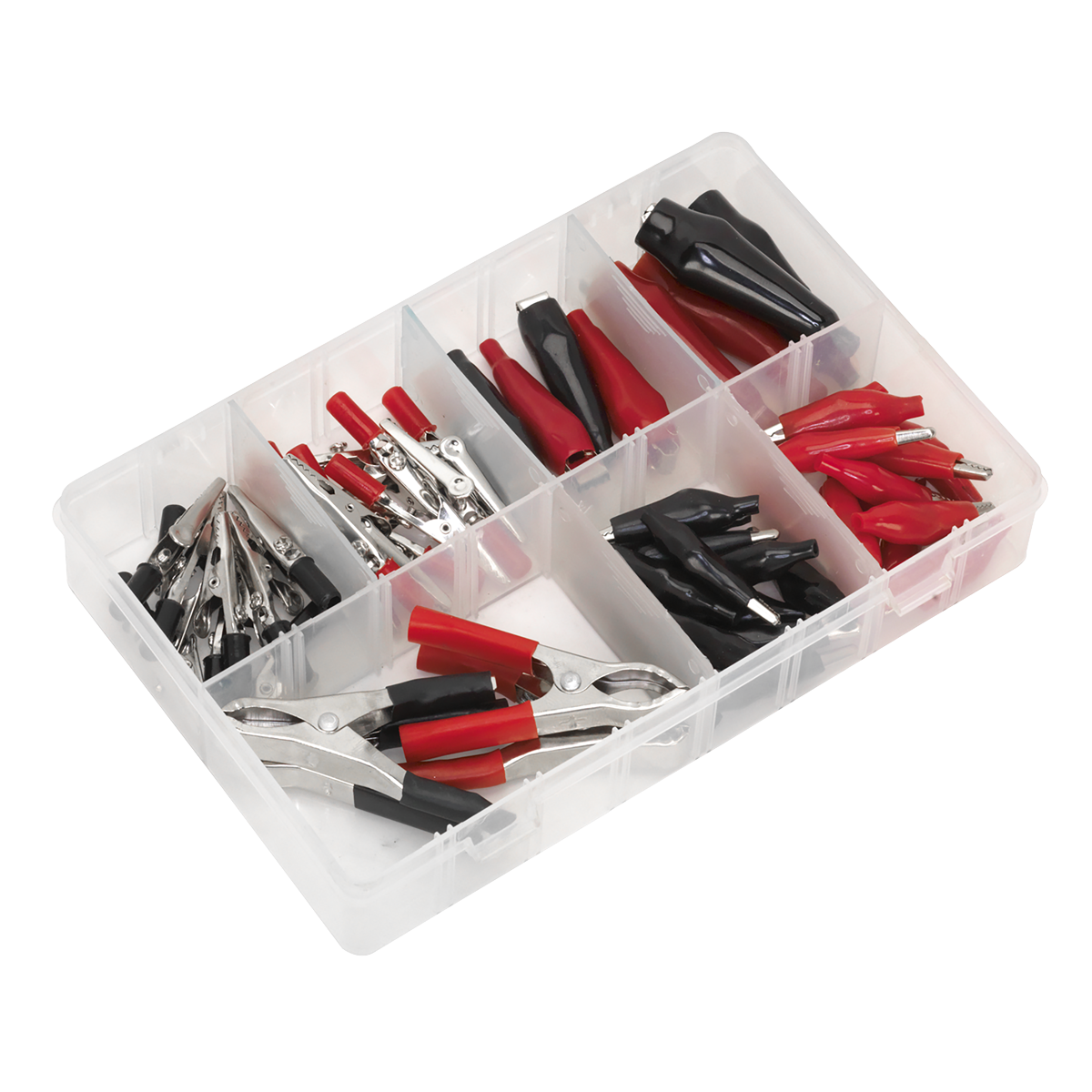 Sealey AB023CA Crocodile Clip Assortment 60pc - Black & Red