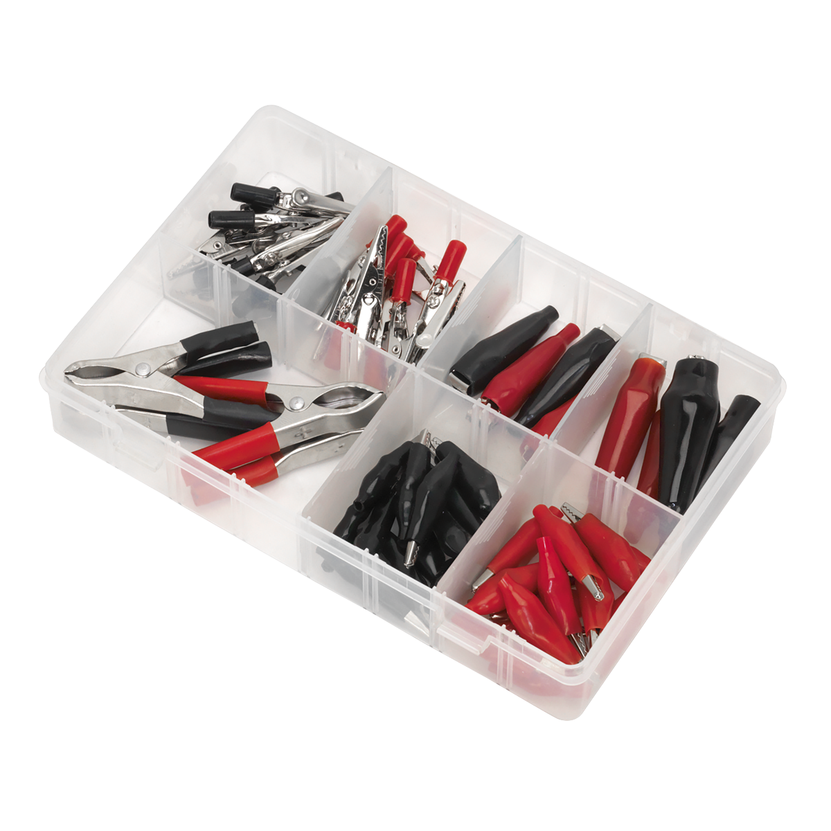 Sealey AB023CA Crocodile Clip Assortment 60pc - Black & Red