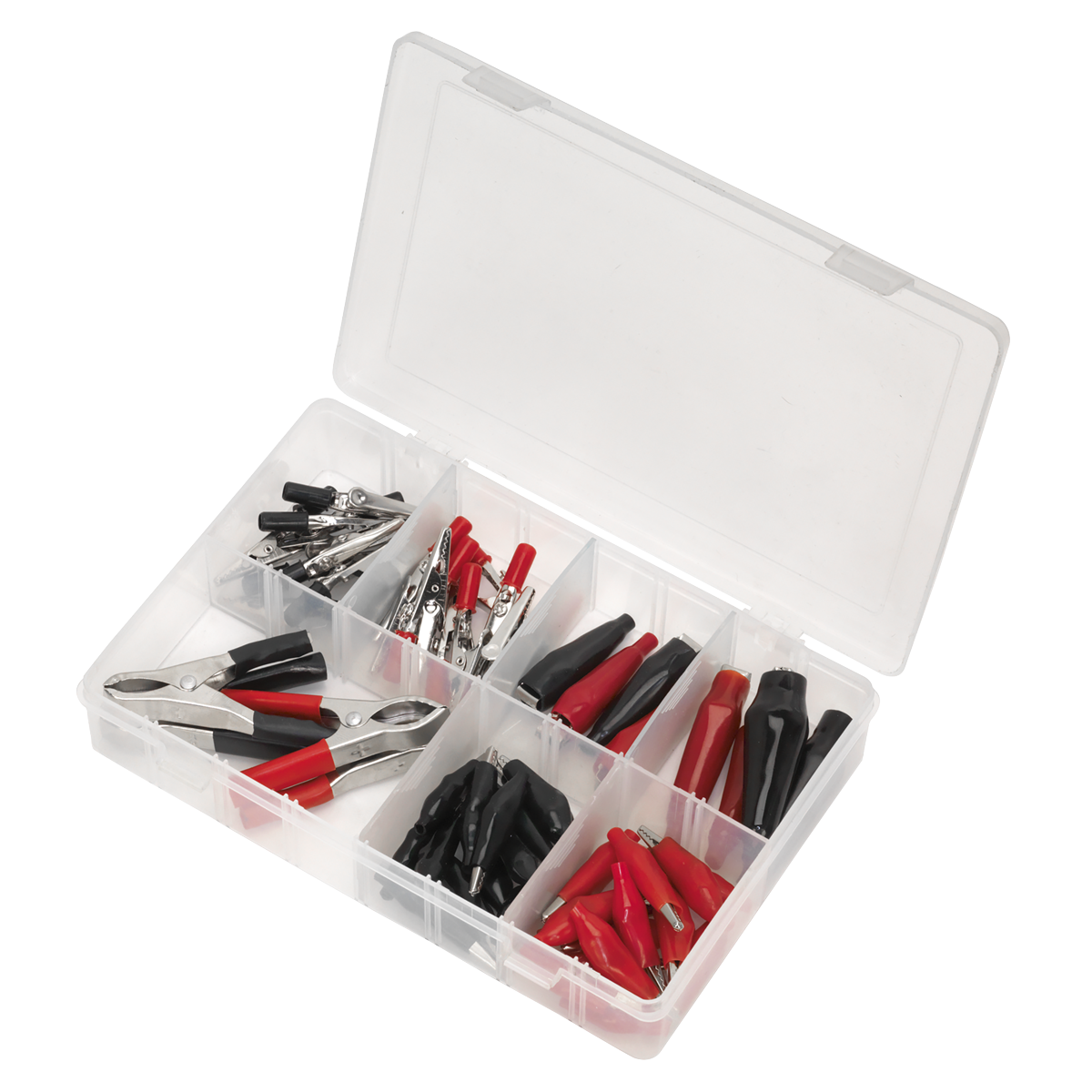 Sealey AB023CA Crocodile Clip Assortment 60pc - Black & Red