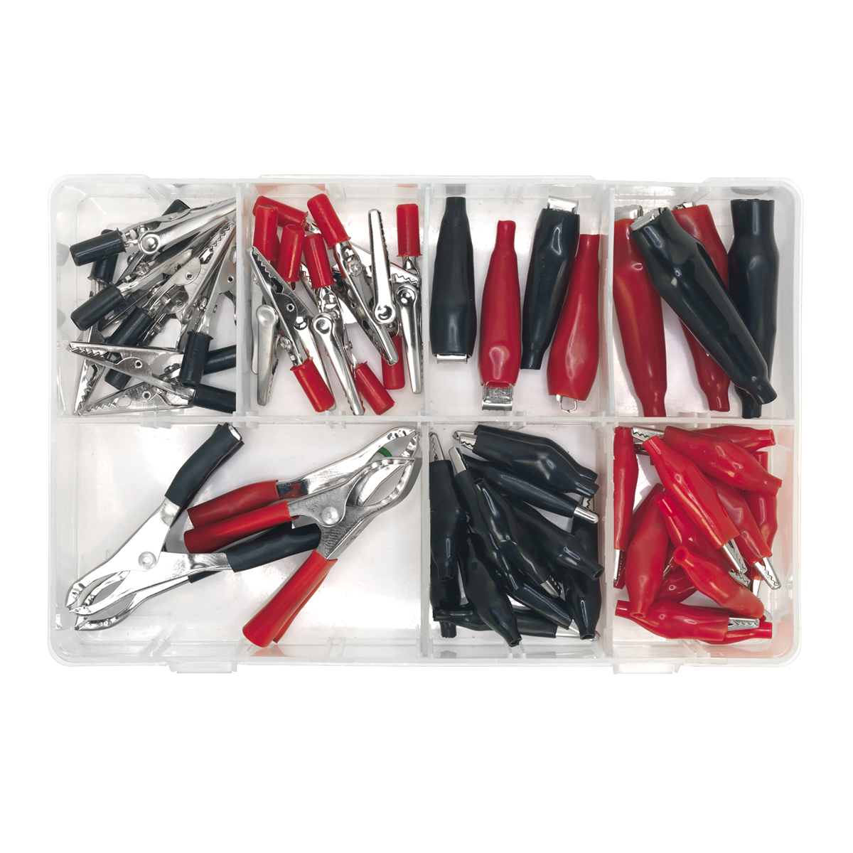 Sealey AB023CA Crocodile Clip Assortment 60pc - Black & Red