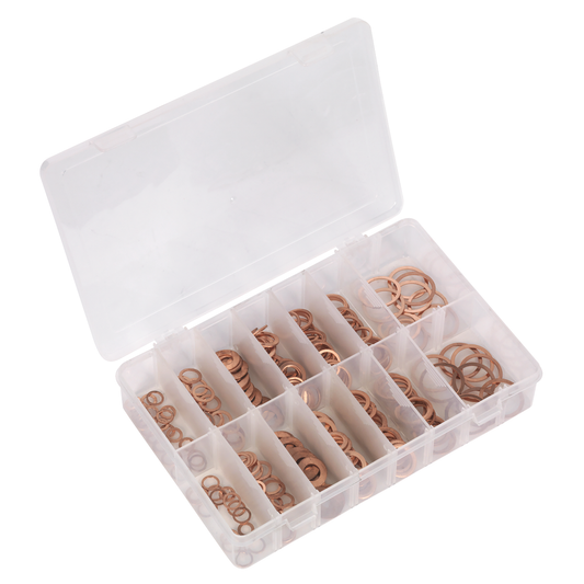 Sealey AB027CW Diesel Injector Copper Washer Assortment 250pc