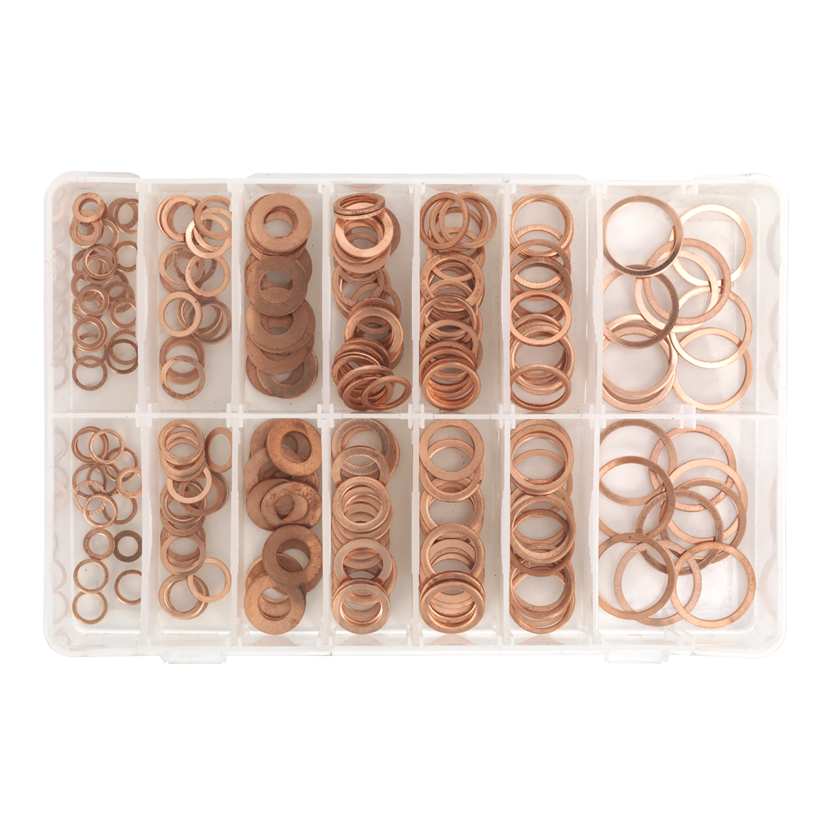 Sealey AB027CW Diesel Injector Copper Washer Assortment 250pc