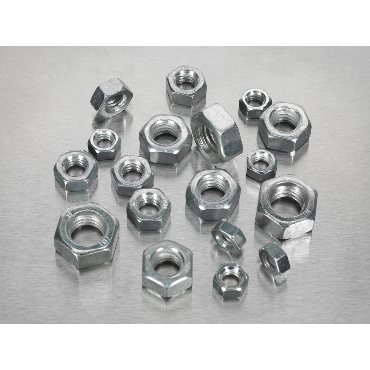 Sealey AB029SN Steel Nut Assortment DIN 934 - 1/4"-1/2"UNF 320pc