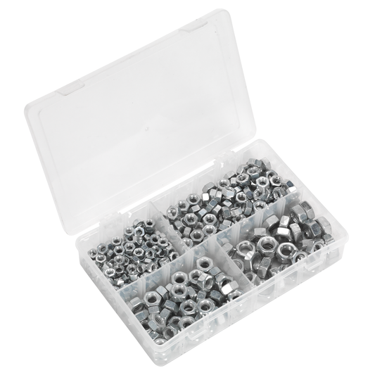 Sealey AB029SN Steel Nut Assortment DIN 934 - 1/4"-1/2"UNF 320pc