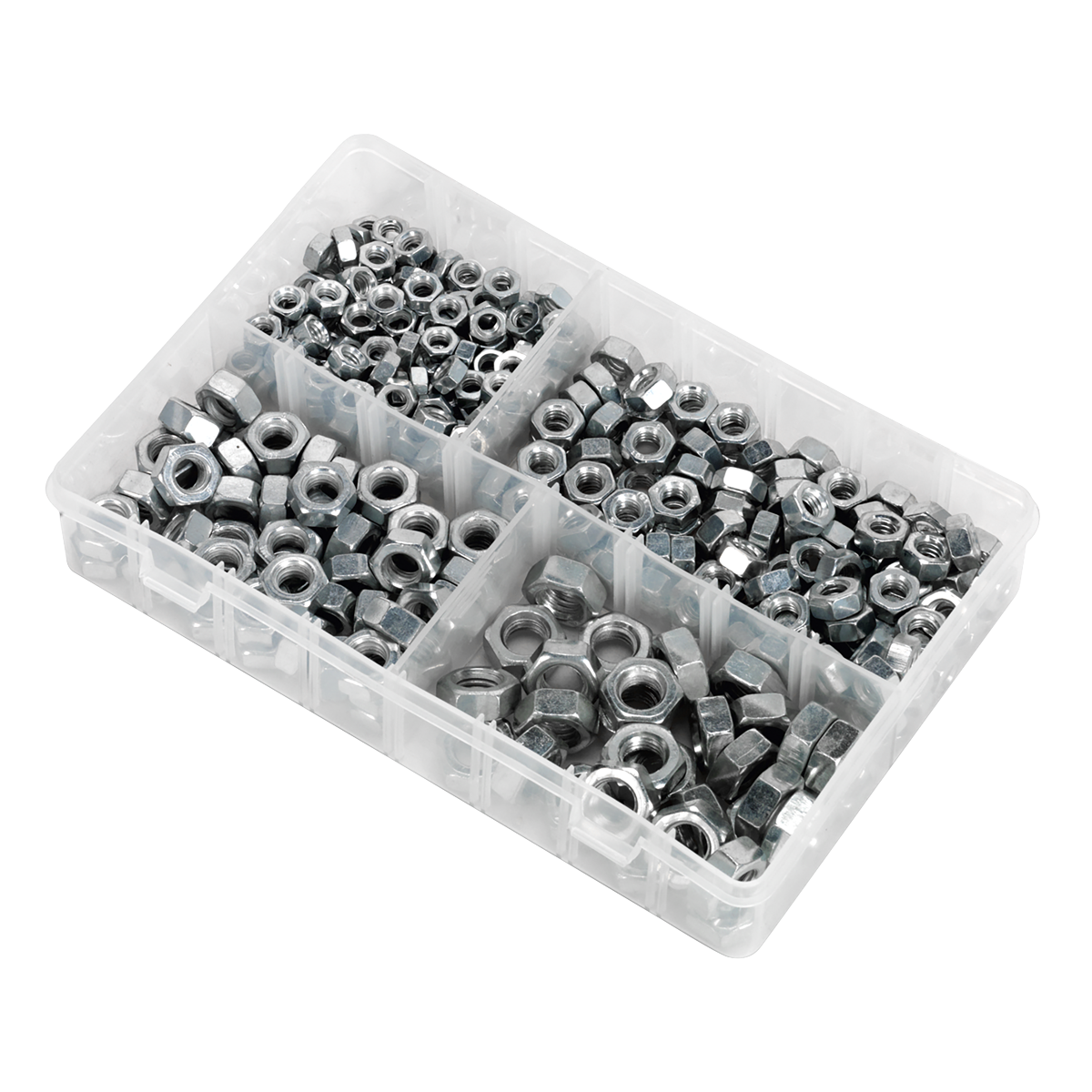 Sealey AB029SN Steel Nut Assortment DIN 934 - 1/4"-1/2"UNF 320pc