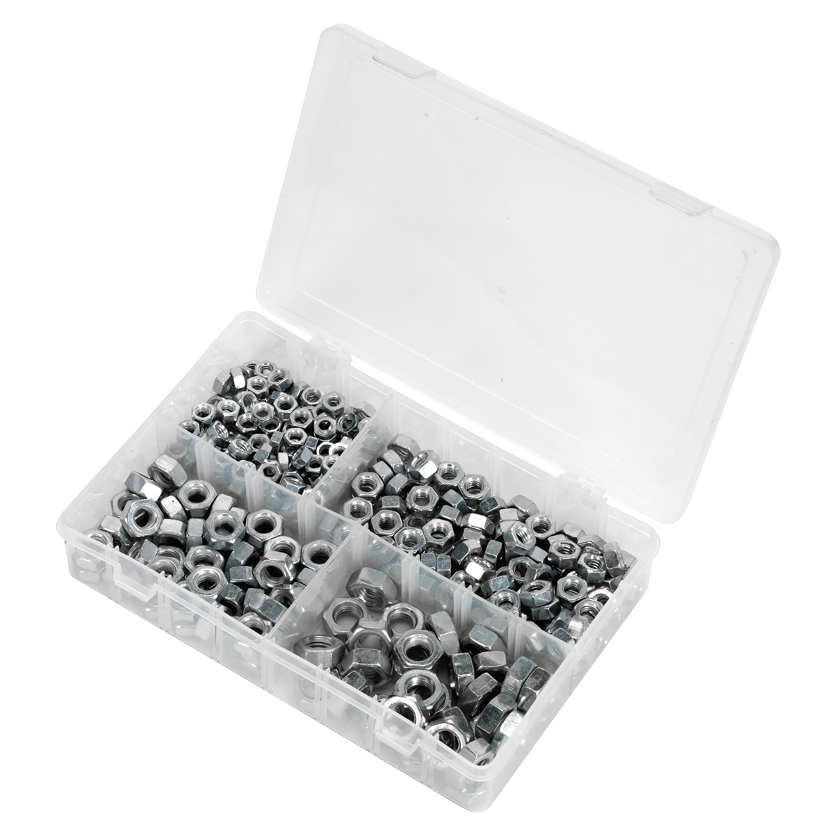 Sealey AB029SN Steel Nut Assortment DIN 934 - 1/4"-1/2"UNF 320pc