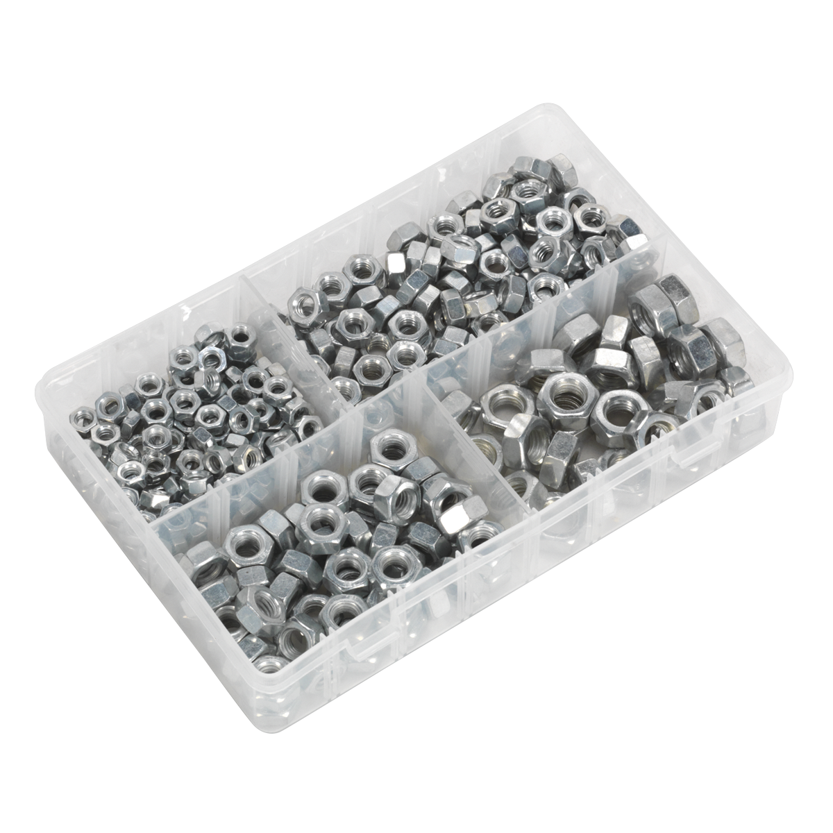 Sealey AB030SN Steel Nut Assortment 1/4"-1/2"UNC 320pc