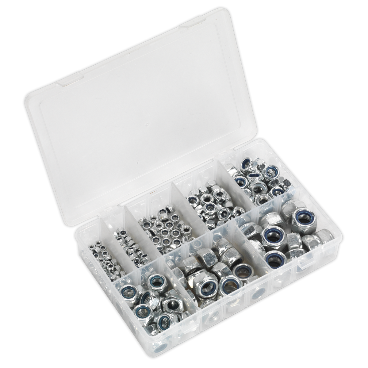 Sealey AB033LN Nylon Locknut Assortment M4-M16 255pc