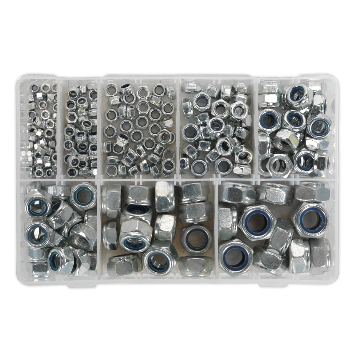 Sealey AB033LN Nylon Locknut Assortment M4-M16 255pc